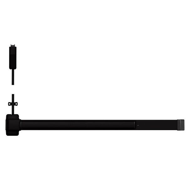 Grade 1 Surface Vertical Rod Exit Bar, 48-in Device, Fits 84-in Door, Exit Only, Less Bottom Rod, He